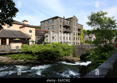 Wildwasser-Hotel am Backbarrow, Nr. Ulverston, Cumbria Stockfoto