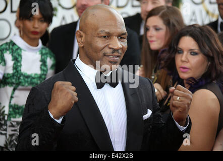 71. annual Golden Globes - roten Teppich Ankünfte mit: Mike Tyson wo: Los Angeles, California, Vereinigte Staaten von Amerika bei: 12. Januar 2014 Stockfoto