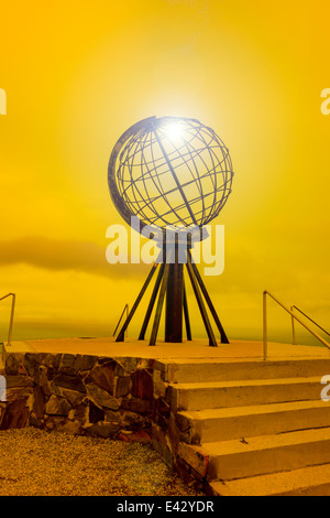 Das Globe-Denkmal am Nordkap, Norwegen Stockfoto