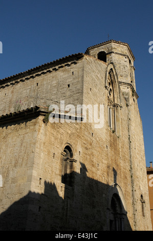 Sant Vicenç romanisch, 12. Jahrhundert mittelalterliche Kirchenkunst Besalú La Garrotxa Provinz Girona Catalonia Stockfoto