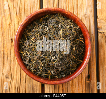 Schüssel mit Jasmin Grüntee Stockfoto