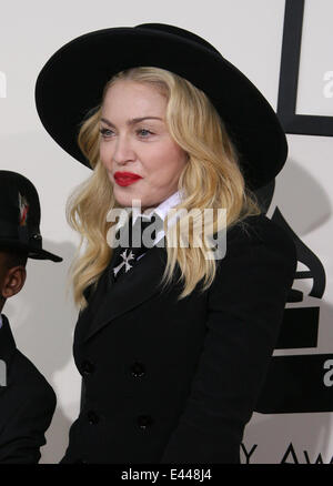 Die 56th Annual GRAMMY Awards im Staples Center mit statt: Madonna Where: Los Angeles, California, Vereinigte Staaten von Amerika bei: 26. Januar 2014 Stockfoto