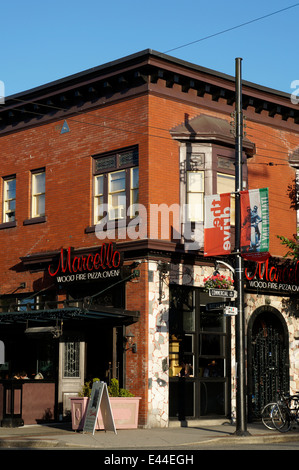 Marcello Italienisches Restaurant und Pizzeria im Commercial Drive in Vancouver, BC, Kanada Stockfoto