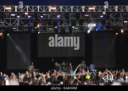 In Sydney Showgrounds Featuring 2014 Big Day Out statt: Atmosphäre, Grouplovr, Grouplove wo: Sydney, Australien bei: 26. Januar 2014 Stockfoto