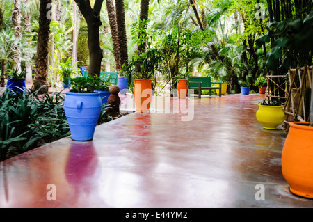 Les Jardins Majorelle von Yves Saint Laurent, Marrakesch, Marokko Stockfoto