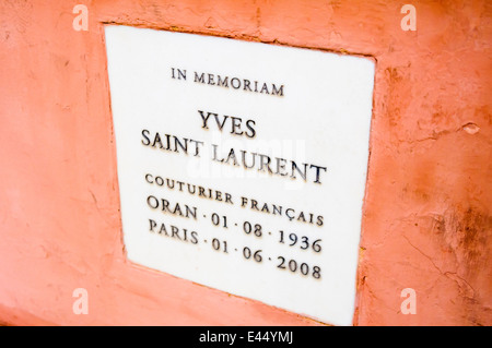 Les Jardins Majorelle, ein Denkmal von Yves Saint Laurent, Marrakesch, Marokko Stockfoto