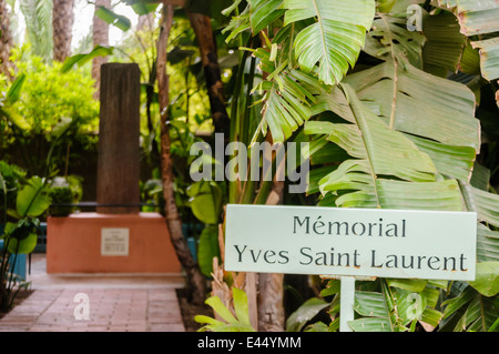 Les Jardins Majorelle, ein Denkmal von Yves Saint Laurent, Marrakesch, Marokko Stockfoto