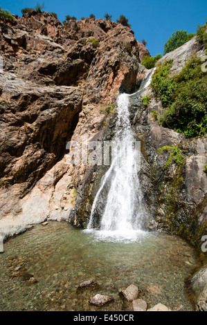 Wasserfall bei Setti-Fatma, Ourika River, Ourika Valley, Atlas, Marokko Stockfoto