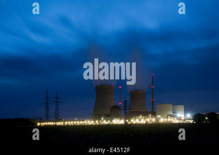 Gundremmingen Nuclear Power Plant, Grundremmingen, Schwaben, Bayern, Deutschland Stockfoto