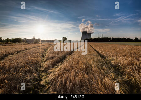 Gundremmingen Nuclear Power Plant, Grundremmingen, Schwaben, Bayern, Deutschland Stockfoto