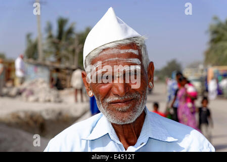 Indischer Mann, Porträt, Badami, Karnataka, Südindien, Indien Stockfoto