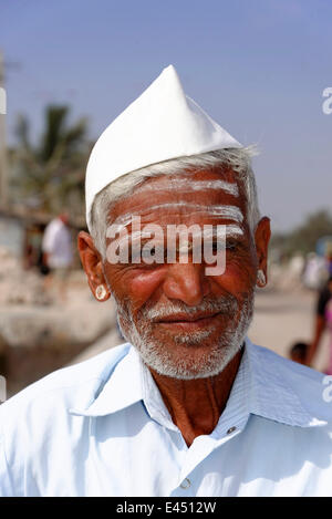 Indischer Mann, Porträt, Ron, Karnataka, Südindien, Indien Stockfoto