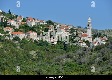 Stadtbild, Ložišća, Brač Insel, Dalmatien, Kroatien Stockfoto