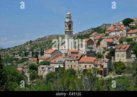 Stadtbild, Ložišća, Brač Insel, Dalmatien, Kroatien Stockfoto