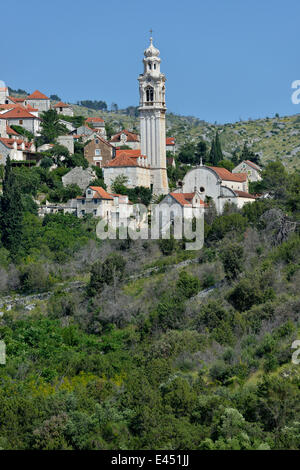 Stadtbild, Ložišća, Brač Insel, Dalmatien, Kroatien Stockfoto