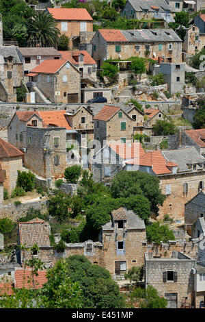 Stadtbild, Ložišća, Brač Insel, Dalmatien, Kroatien Stockfoto