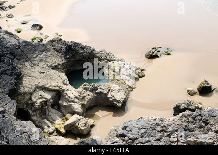 Blue Pool Bay Strand gelegen auf westlich von Gower in der Nähe von Rhossili Llangenith Wales Cymru UK GB Stockfoto