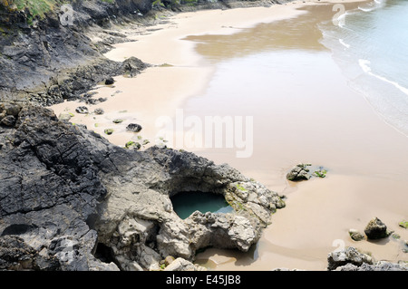 Blue Pool Bay Strand gelegen auf westlich von Gower in der Nähe von Rhossili Llangenith Wales Cymru UK GB Stockfoto