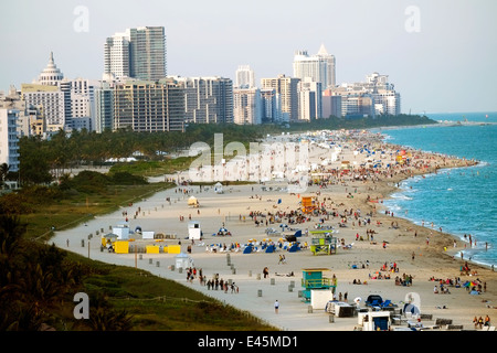 South Beach Hafen von Miami Kreuzfahrtschiff dockt Florida FL uns Stockfoto