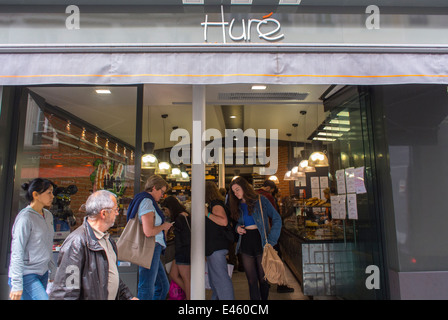 Paris, Frankreich, Leute Shopping in der Gegend von Marais, Geschäfte, französische Bäckerei Patisserie Shop, 'Hure', Ladenfront, Schild Stockfoto