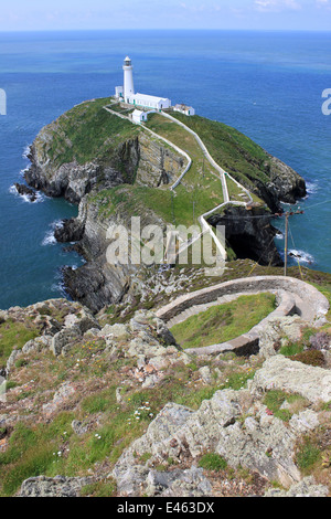South Stack Leuchtturm, Anglesey, Wales Stockfoto