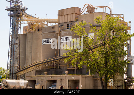 LaFarge-Kanada-Anlage an der Toronto dockt in Toronto Ontario Kanada Stockfoto