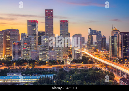 Peking, China-Skyline im central Business District. Stockfoto