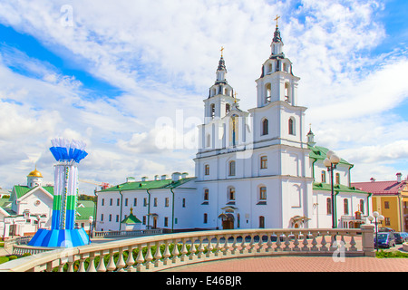 Main-orthodoxe Kirche von Belarus - Kathedrale des Heiligen Geistes in Minsk. Stockfoto