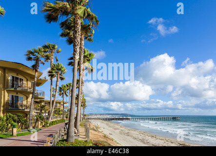 Ocean Front Walk, Mission Beach, San Diego, Kalifornien, USA Stockfoto