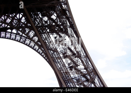 Eiffelturm, Paris, Frankreich - Nahaufnahme der Struktur Stockfoto