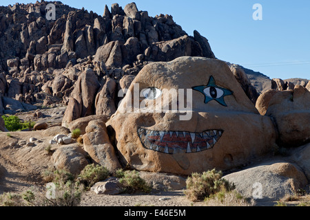 Eintritt in die Alabama Hills in der Nähe von Lone Pine, California. Stockfoto