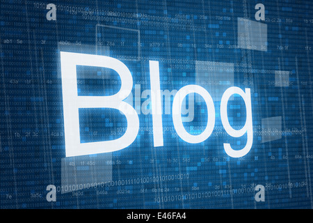 Blog auf digitalen Hintergrund, internet Konzept Stockfoto