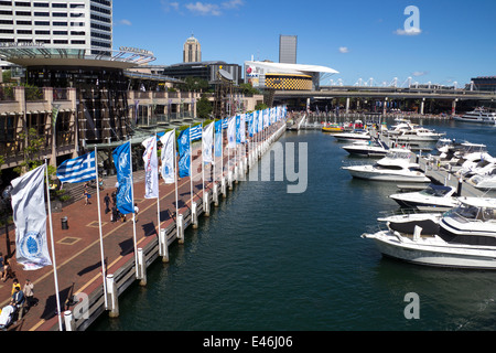 Boote in Darling Harbour, Sydney, New South Wales, NSW, Australien Stockfoto