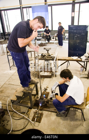 Königliche Glasfabrik, La Granja de San Ildefonso, Segovia Stockfoto