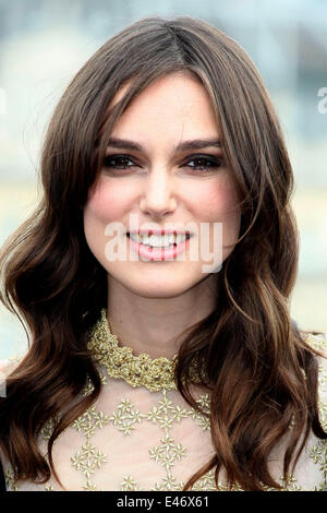 Keira Knightley Teilnahme an einem Fototermin für "Beginnen wieder", London. 07.02.2014 Stockfoto