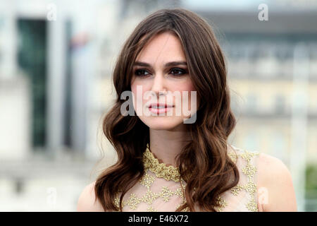 Keira Knightley Teilnahme an einem Fototermin für "Beginnen wieder", London. 07.02.2014 Stockfoto