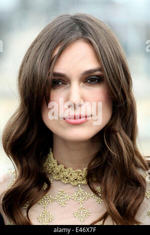 Keira Knightley Teilnahme an einem Fototermin für "Beginnen wieder", London. 07.02.2014 Stockfoto