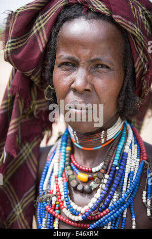 Der Erbore-Stamm ist ein kleiner Stamm, der lebt im Südwesten des Omo Valley am 17. Mai 2014 Stockfoto