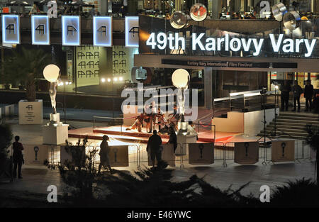 Karlovy Vary, Tschechien. 4. Juli 2014. Der 49. internationalen Filmfestival Karlovy Vary in Karlsbad, Tschechische Republik, beginnt heute, Freitag, 4. Juli 2014. Bildnachweis: Pavel Nemecek/CTK Foto/Alamy Live-Nachrichten Stockfoto