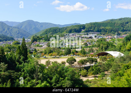 Landschaft von Achi Dorf im südlichen Nagano, Japan Stockfoto