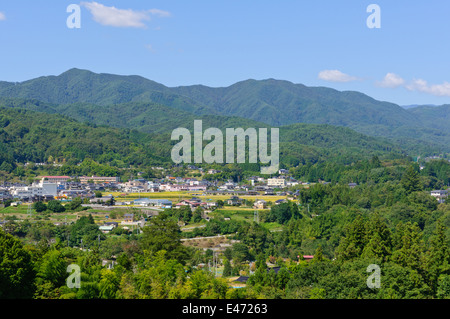 Landschaft von Achi Dorf im südlichen Nagano, Japan Stockfoto