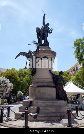 Vara De Rey Denkmal am Passeig De Vara De Rey in Ibiza Altstadt - Ibiza - Spanien Stockfoto