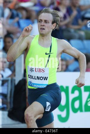 Lausanne, Schweiz. 3. Juli 2014. Internationalen Leichtathletik IAAF Diamond League David Gollnow Deutschland 400m Credit: Action Plus Sport/Alamy Live News Stockfoto