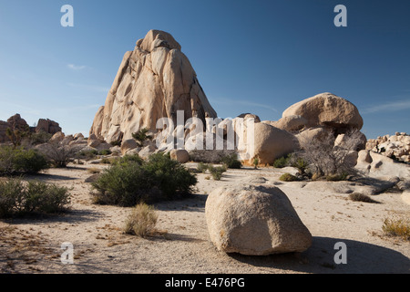 Hidden Valley, Felsformationen, Joshua Tree Nationalpark, Kalifornien USA Stockfoto