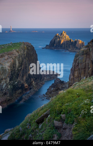 Am frühen Morgen über Lands End, Cornwall, England Stockfoto