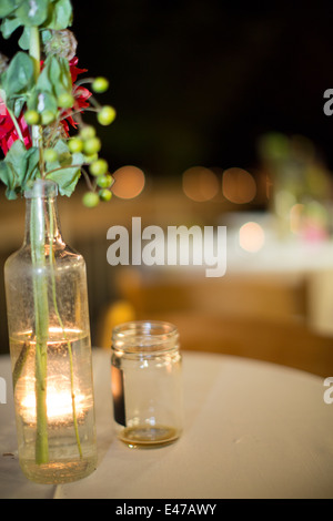 Hochzeit Tischdekoration Stockfoto