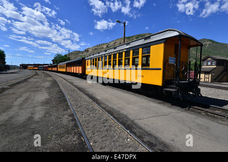 Durango and Silverton Railway Rollmaterial Stockfoto