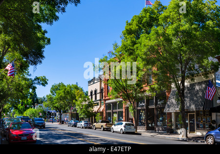 Main Street, St. Helena, Napa Tal Wein-Land, Kalifornien, USA Stockfoto