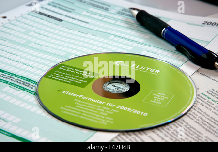 Elster - elektronische Steuererklärung Stockfoto