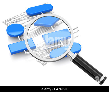 die Flow-Chart-Analyse Stockfoto